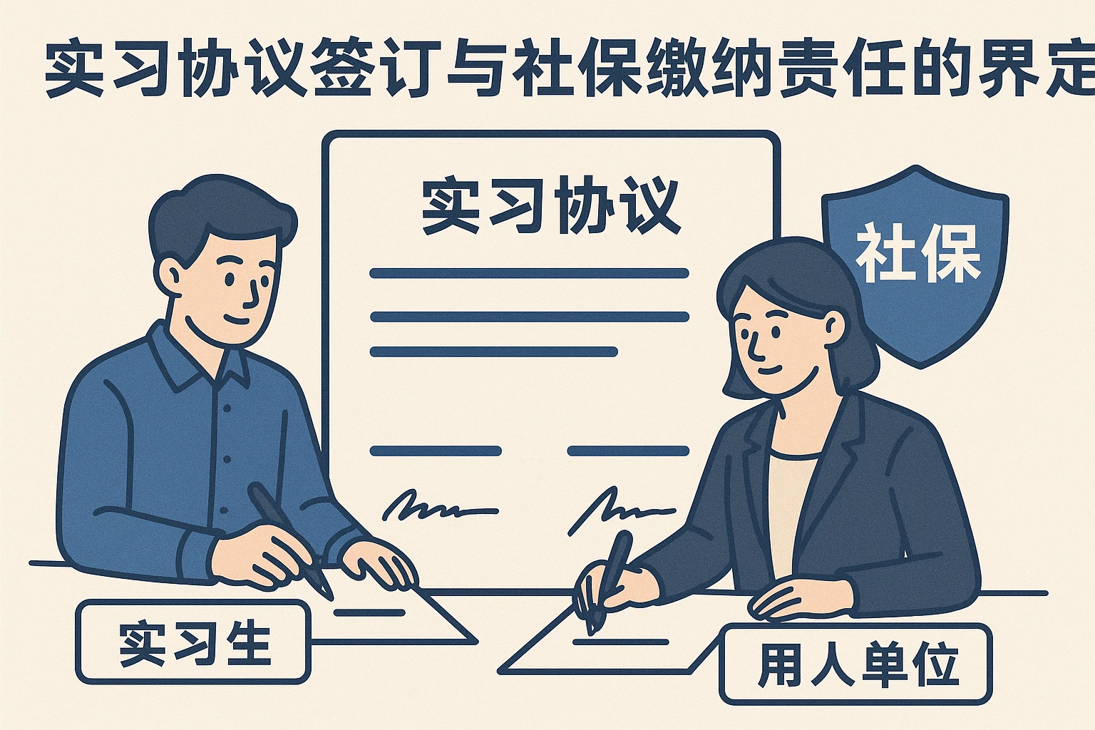 实习协议签订与社保缴纳责任的界定