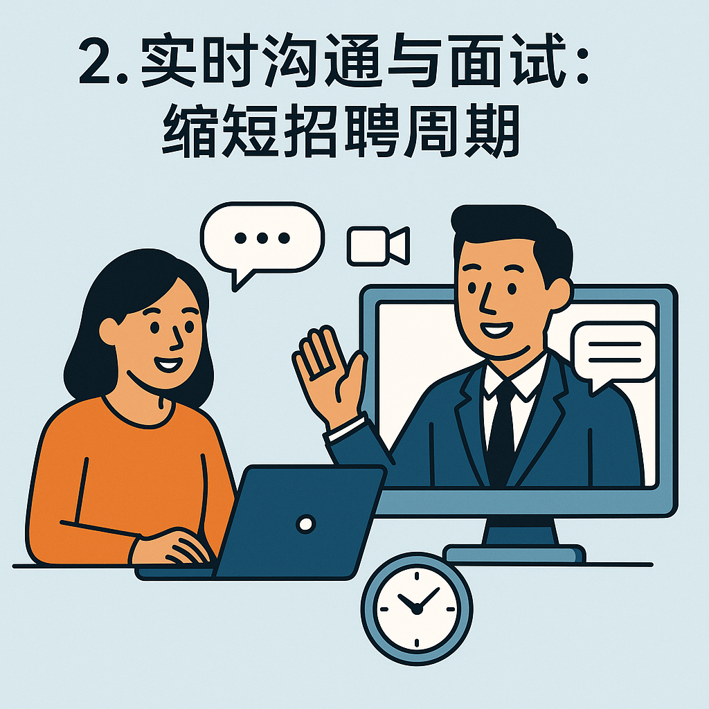 2. 实时沟通与面试：缩短招聘周期