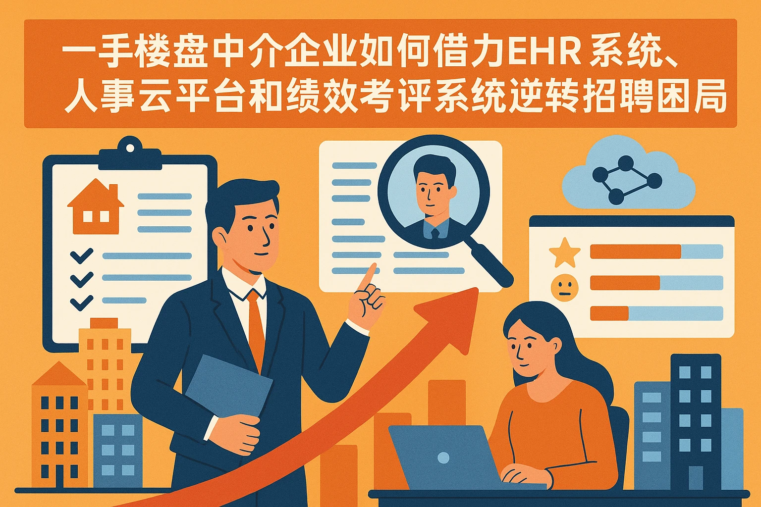 一手楼盘中介企业如何借力EHR系统、人事云平台和绩效考评系统逆转招聘困局