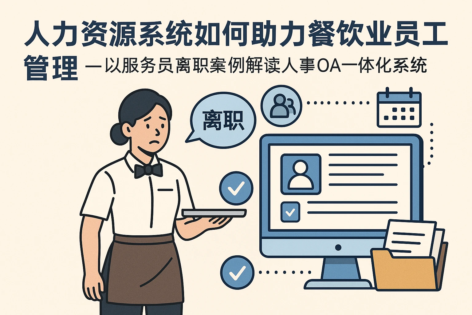 人力资源系统如何助力餐饮业员工管理——以服务员离职案例解读人事OA一体化系统价值