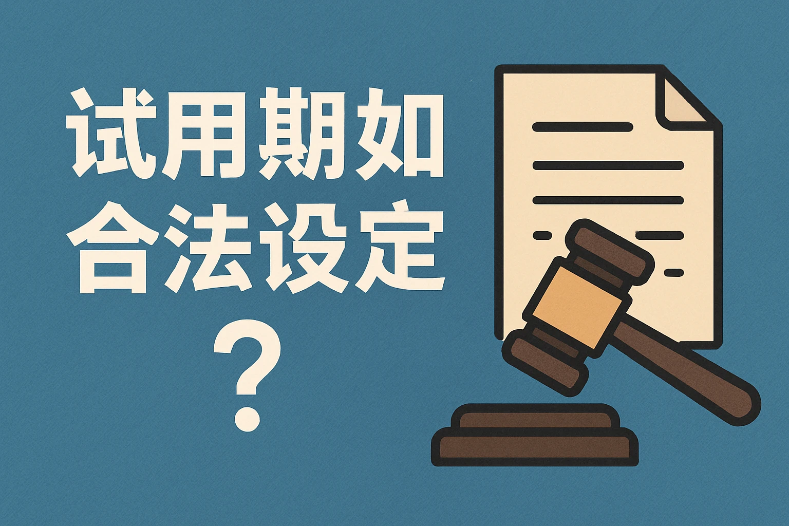 试用期如何合法设定