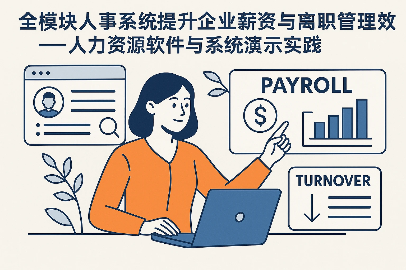 全模块人事系统提升企业薪资与离职管理效率——人力资源软件与系统演示实践