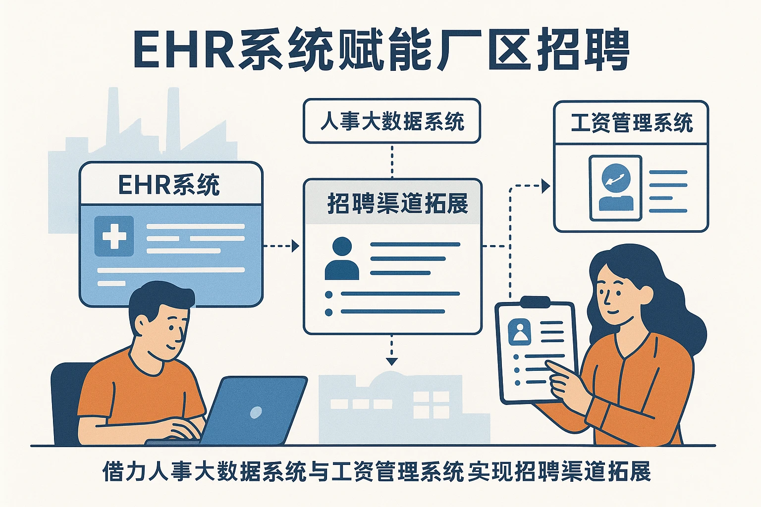 EHR系统赋能厂区招聘，借力人事大数据系统与工资管理系统实现招聘渠道拓展