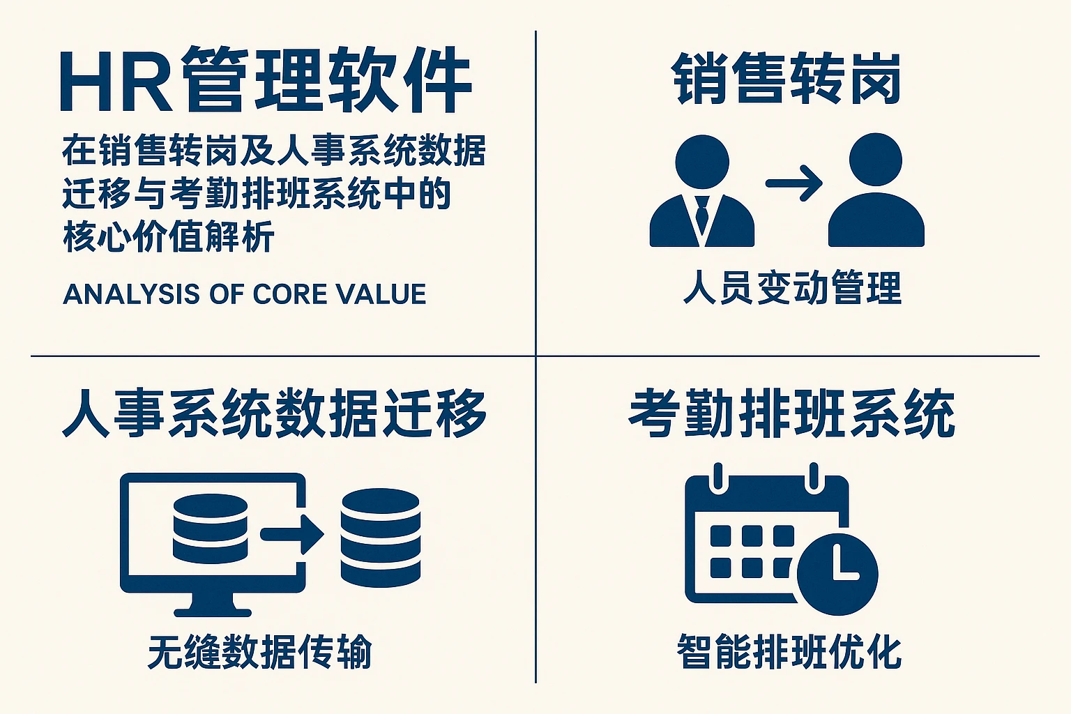 HR管理软件在销售转岗及人事系统数据迁移与考勤排班系统中的核心价值解析
