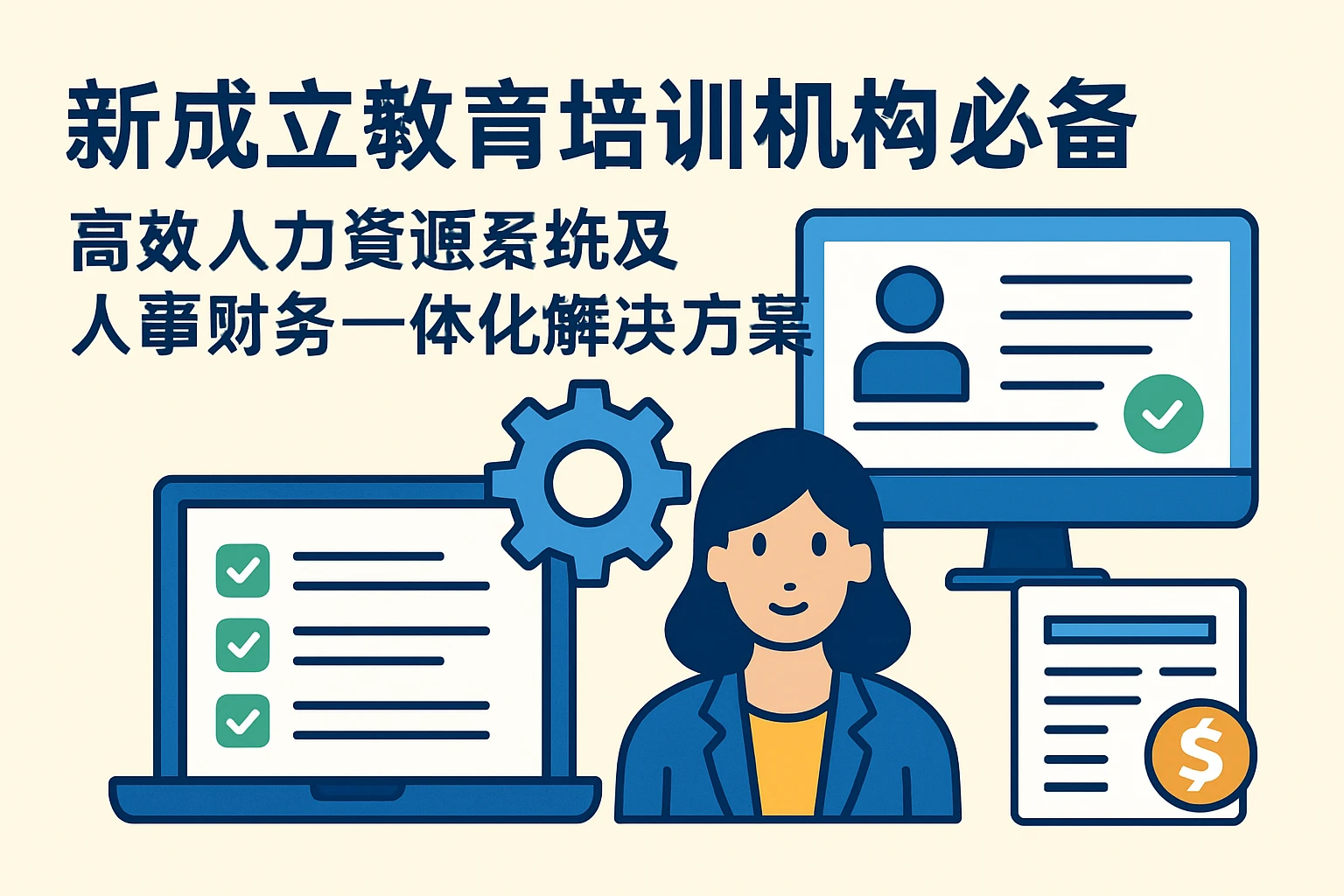 新成立教育培训机构必备：高效人力资源系统及人事财务一体化解决方案