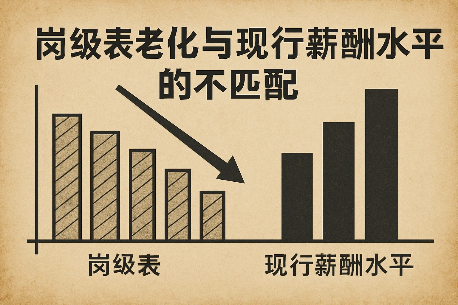岗级表老化与现行薪酬水平的不匹配
