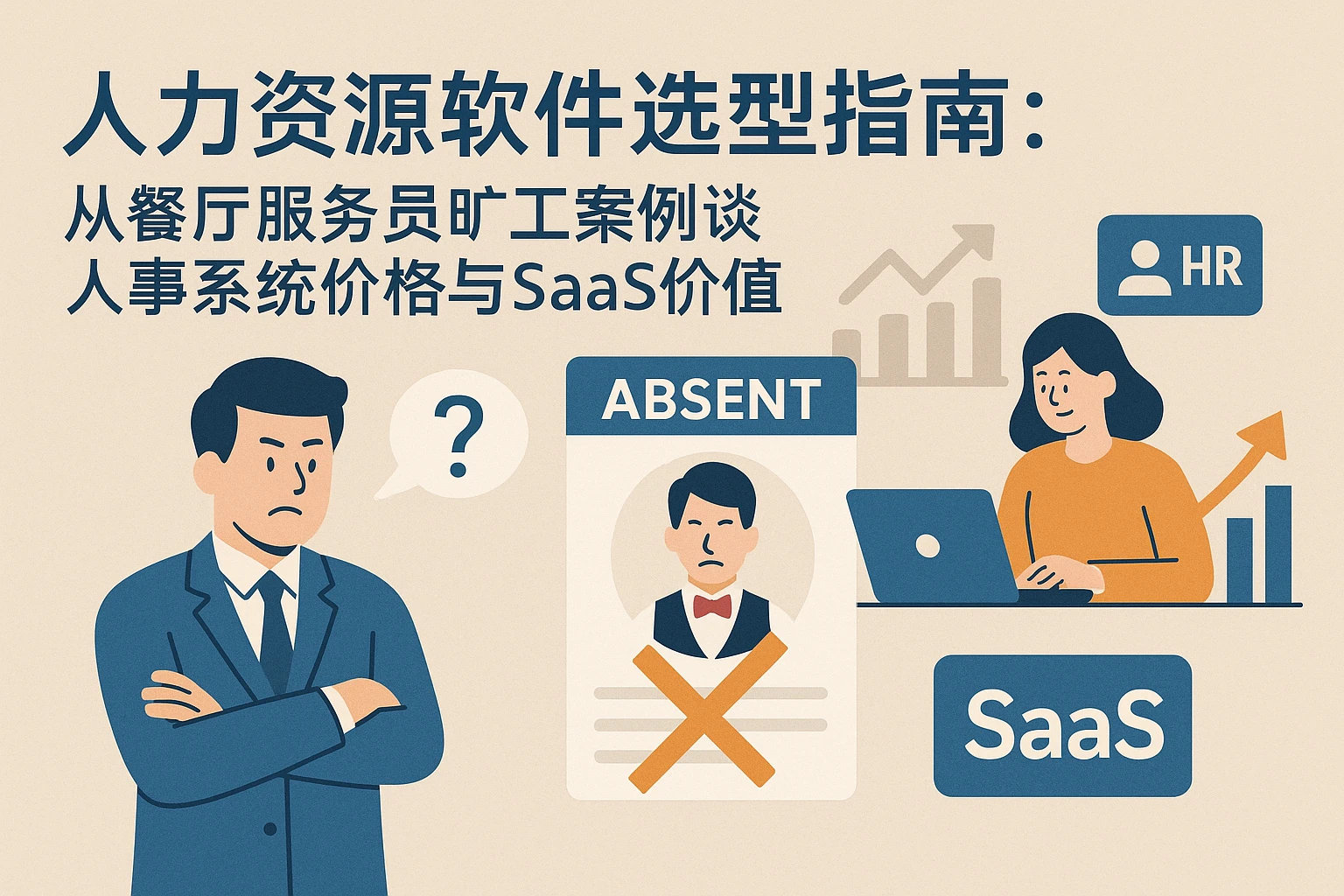 人力资源软件选型指南：从餐厅服务员旷工案例谈人事系统价格与SaaS价值