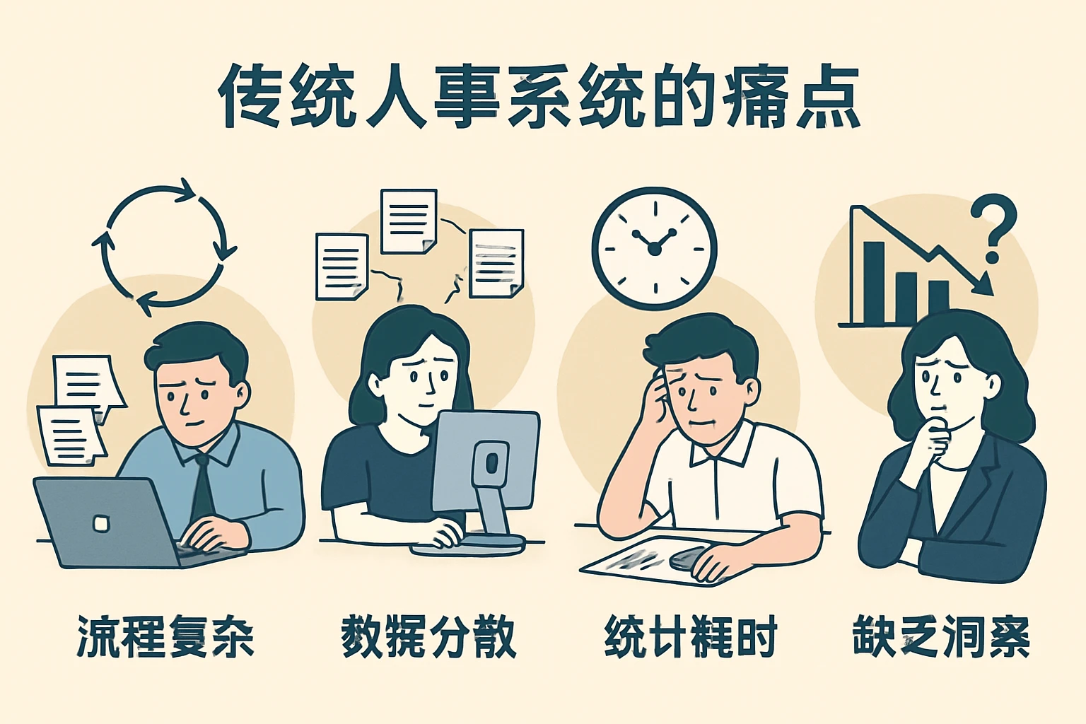 传统人事系统的痛点