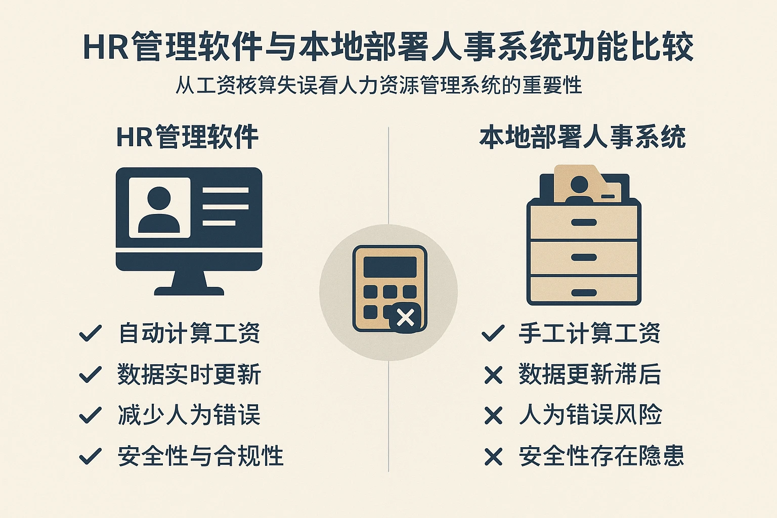 HR管理软件与本地部署人事系统功能比较——从工资核算失误看人力资源管理系统的重要性