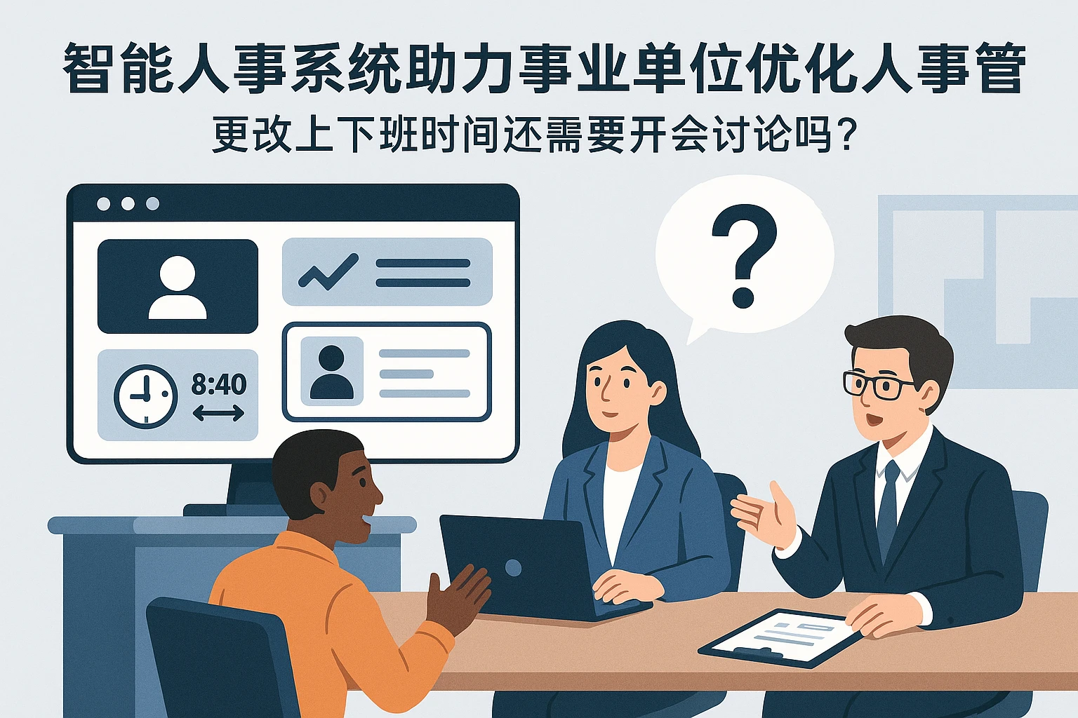智能人事系统助力事业单位优化人事管理:更改上下班时间还需要开会讨论吗?