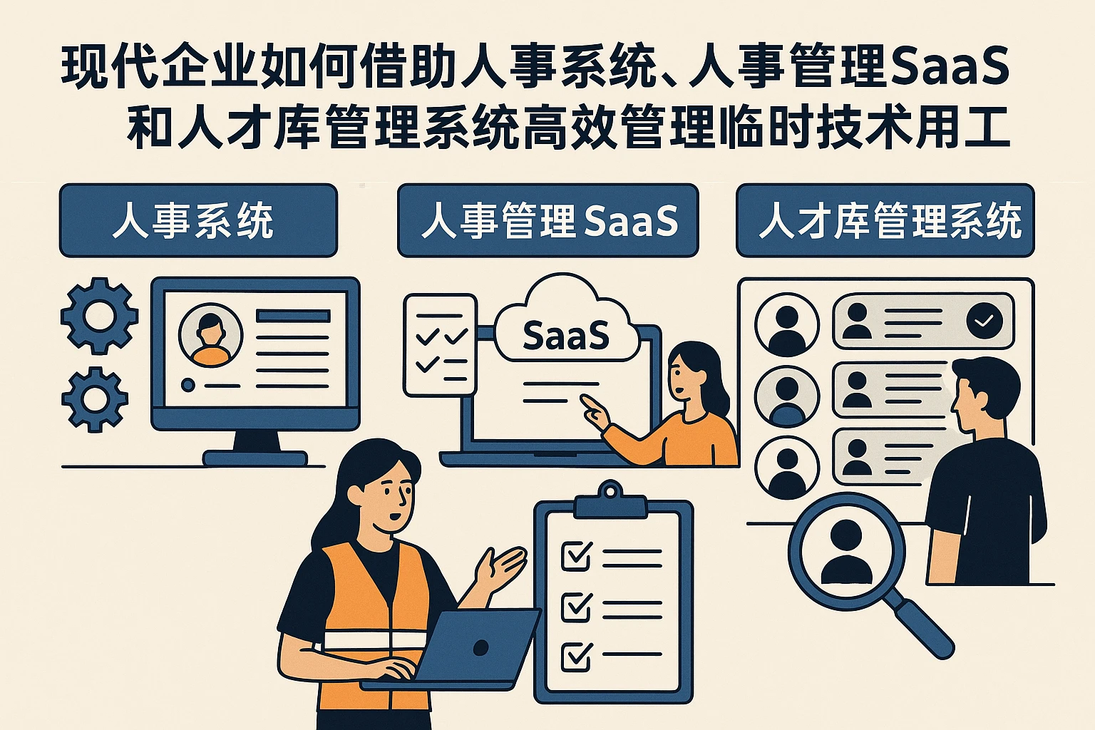 现代企业如何借助人事系统、人事管理SaaS和人才库管理系统高效管理临时技术用工