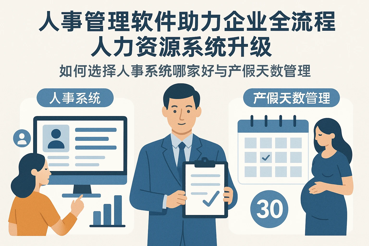 人事管理软件助力企业全流程人力资源系统升级——如何选择人事系统哪家好与产假天数管理
