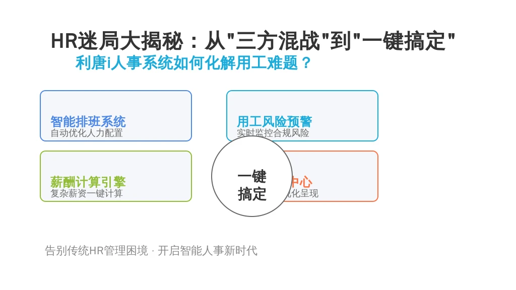 HR迷局大揭秘：从“三方混战”到“一键搞定”，利唐i人事人事系统如何化解用工难题？