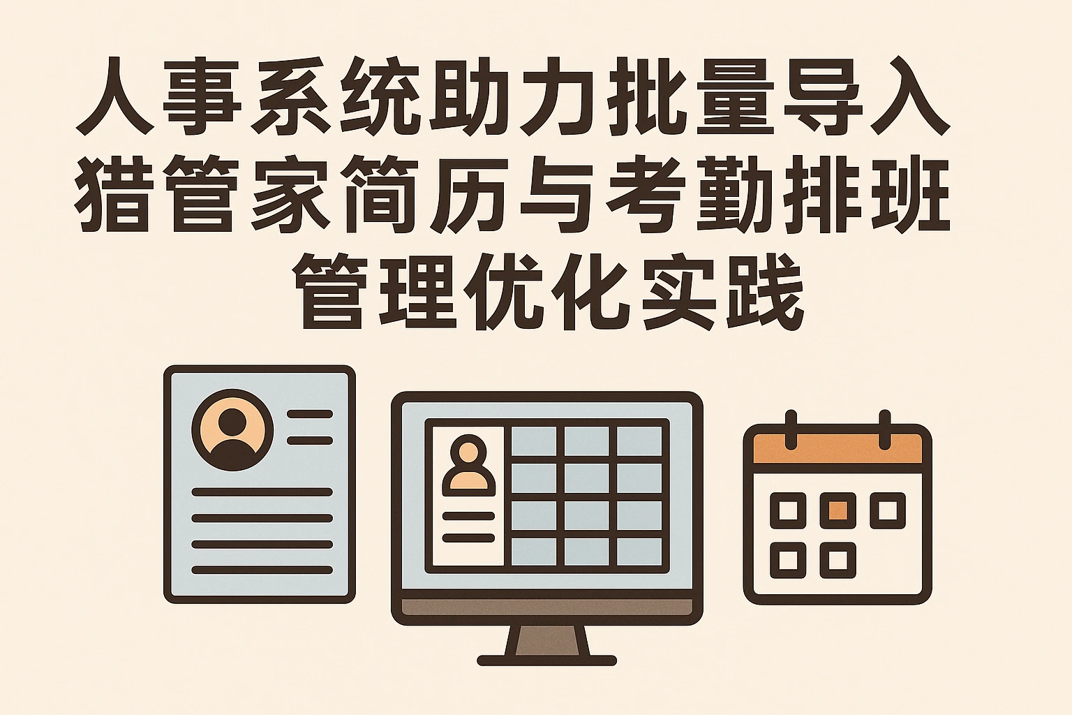 人事系统助力批量导入猎管家简历与考勤排班管理优化实践