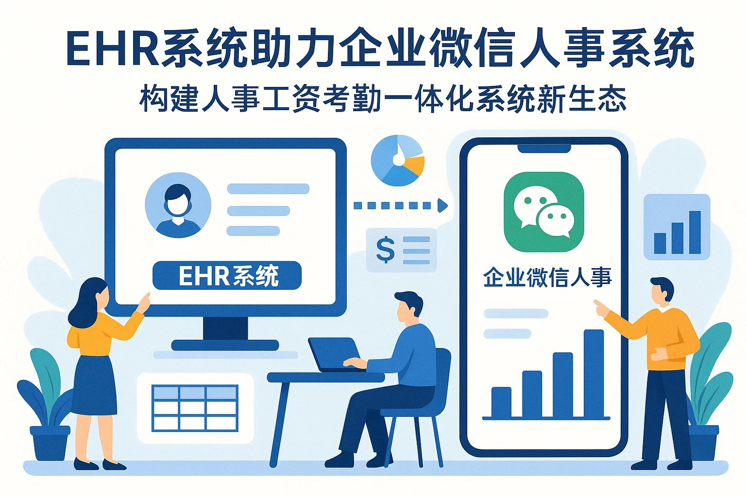 ehr系统助力企业微信人事系统,构建人事工资考勤一体化系统新生态