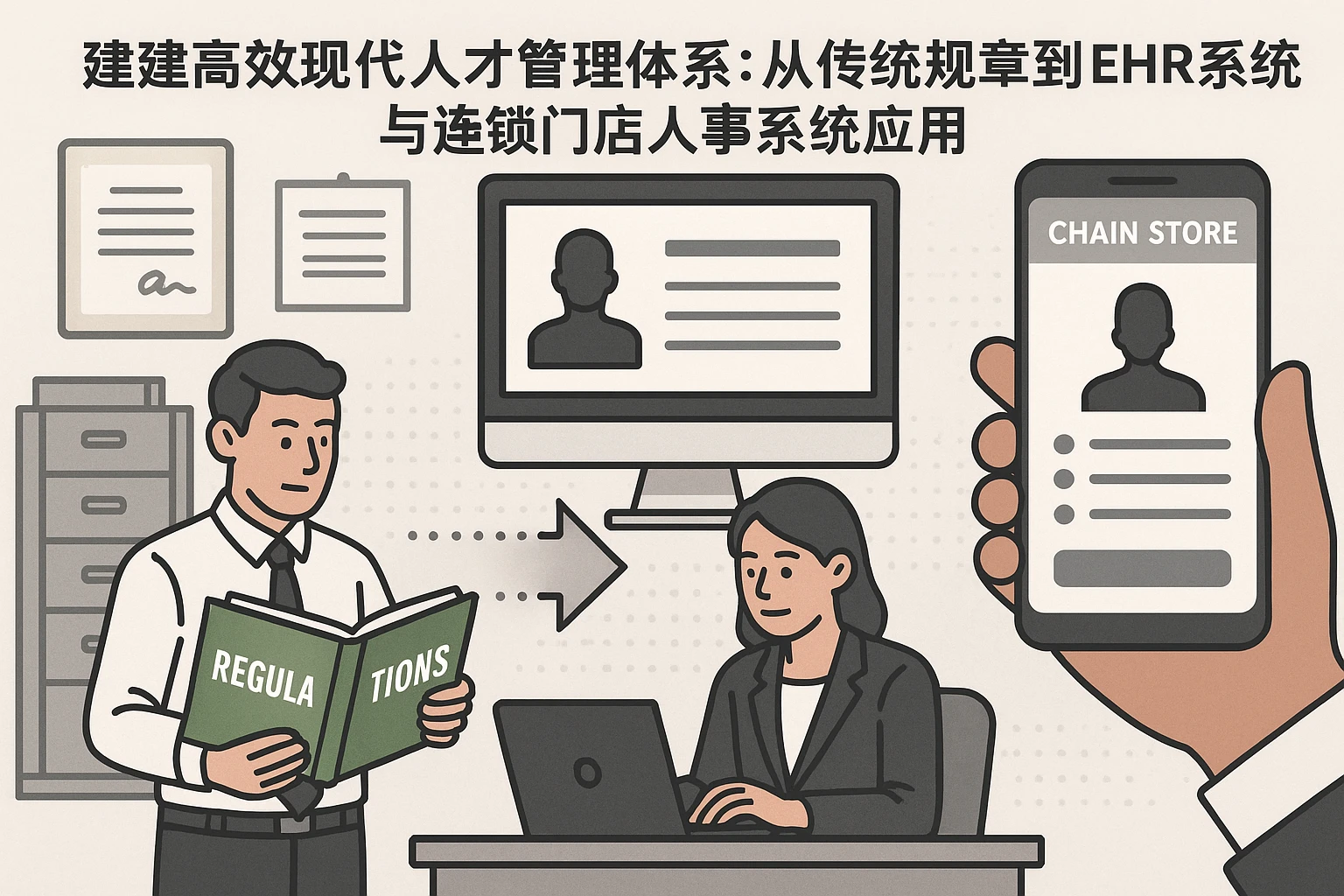 构建高效现代人事管理体系：从传统规章到EHR系统与连锁门店人事系统APP应用