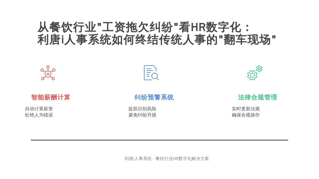 从餐饮行业“工资拖欠纠纷”看HR数字化:利唐i人事系统如何终结传统人事的“翻车现场”