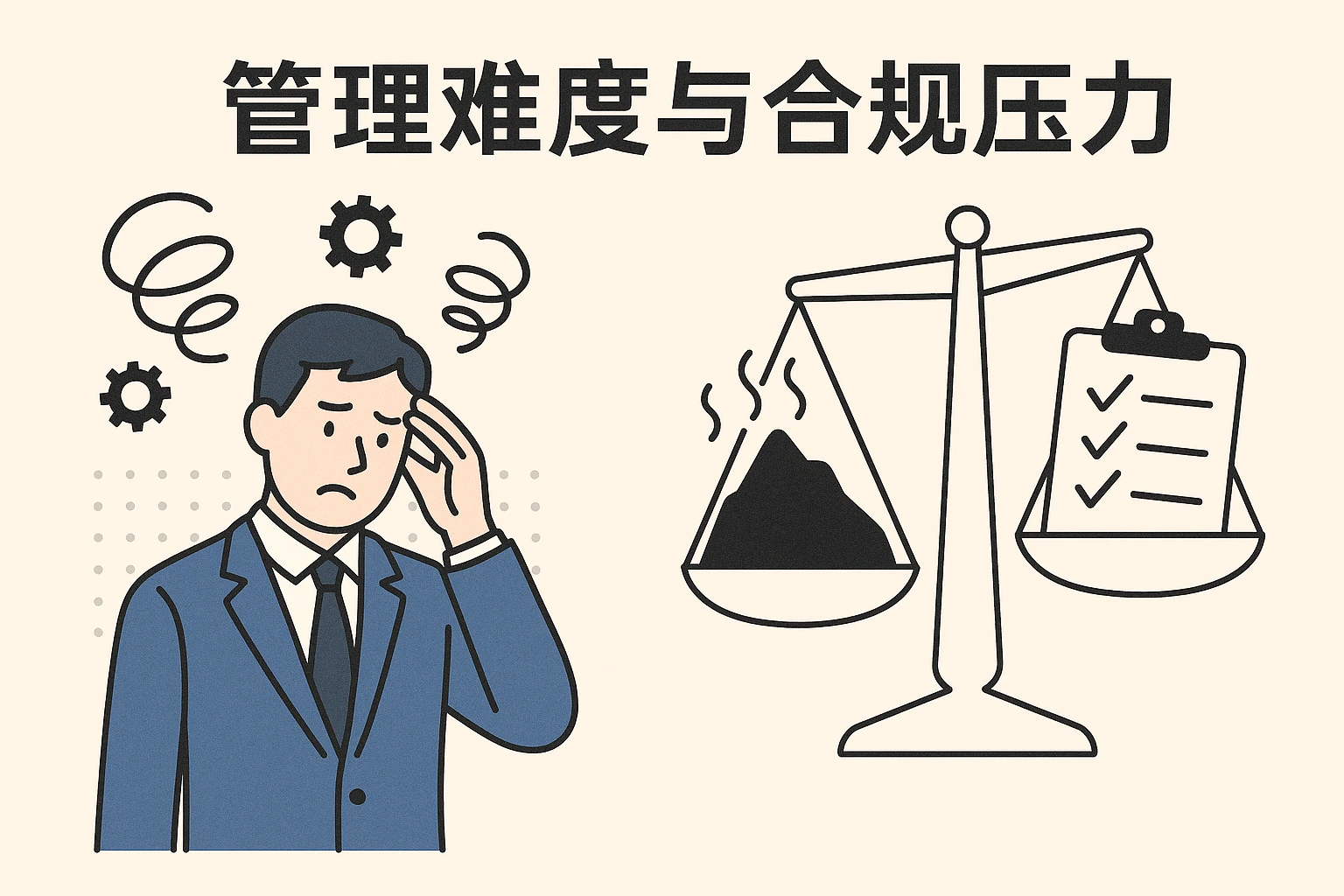 管理难度与合规压力
