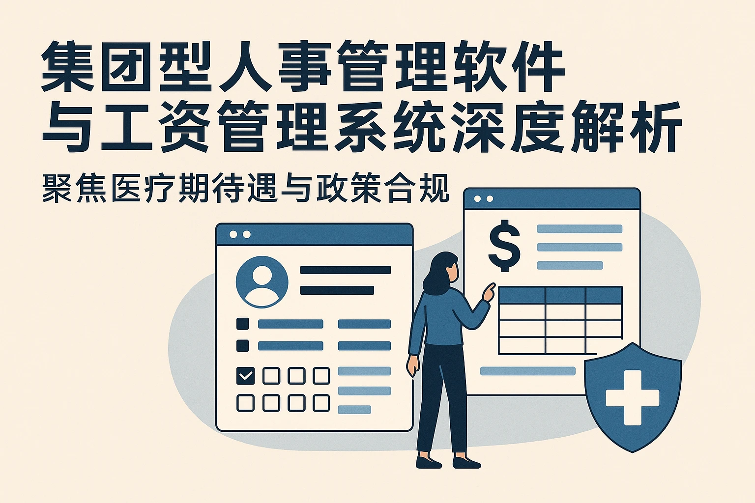 集团型人事管理软件与工资管理系统深度解析——聚焦医疗期待遇与政策合规