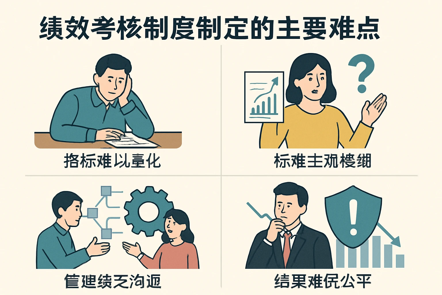 绩效考核制度制定的主要难点