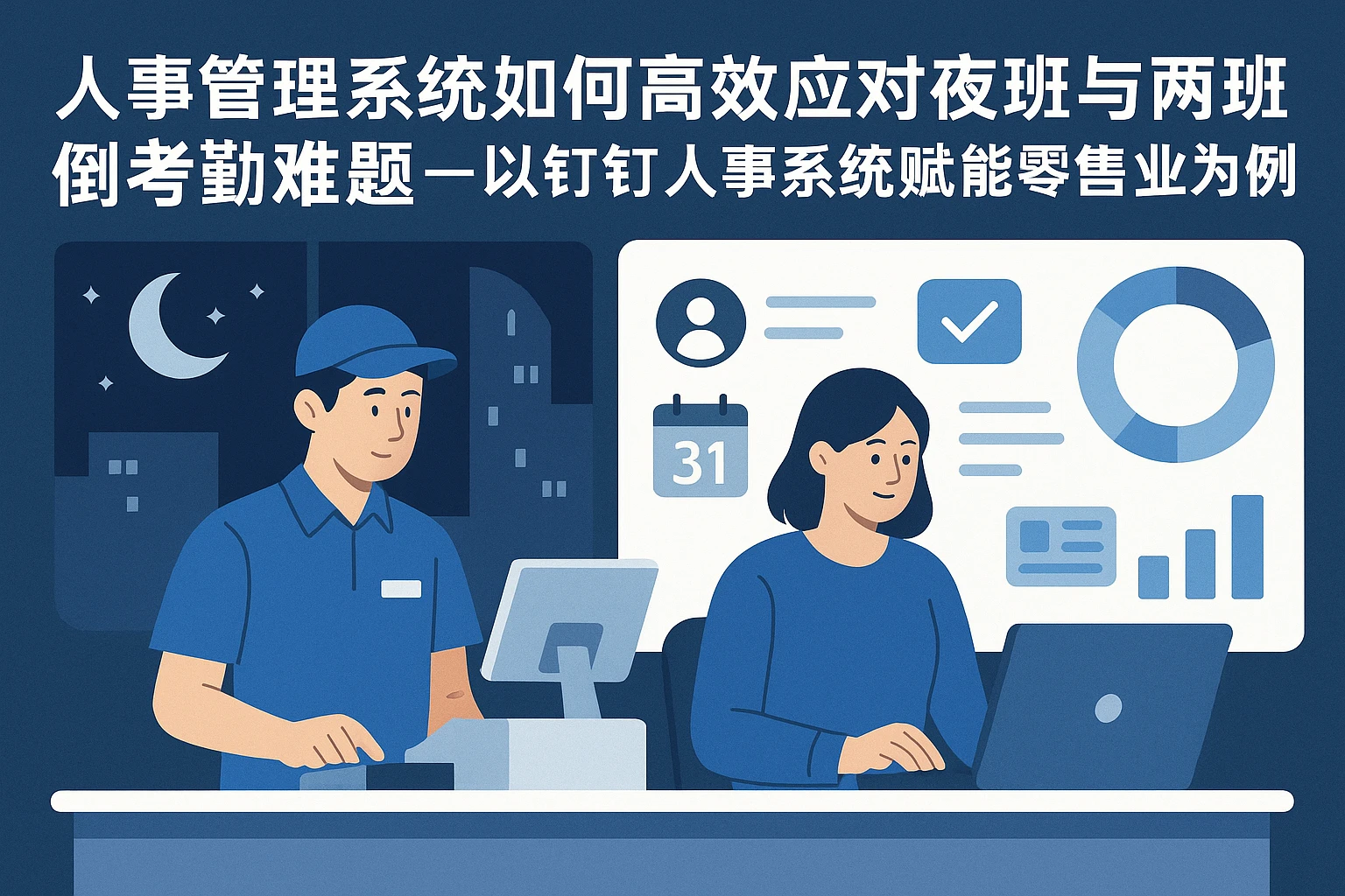 人事管理系统如何高效应对夜班与两班倒考勤难题——以钉钉人事系统赋能零售业为例