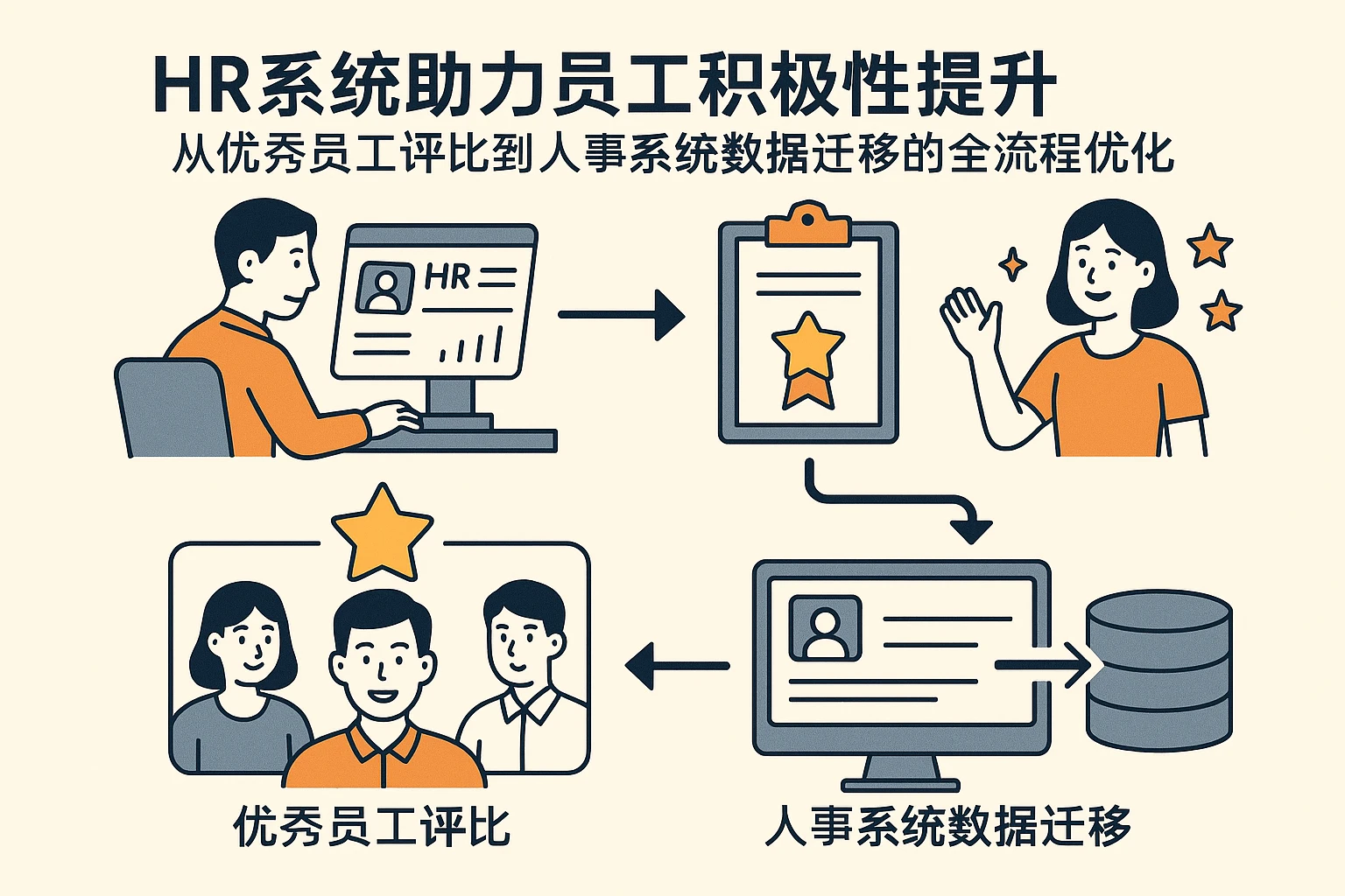HR系统助力员工积极性提升——从优秀员工评比到人事系统数据迁移的全流程优化