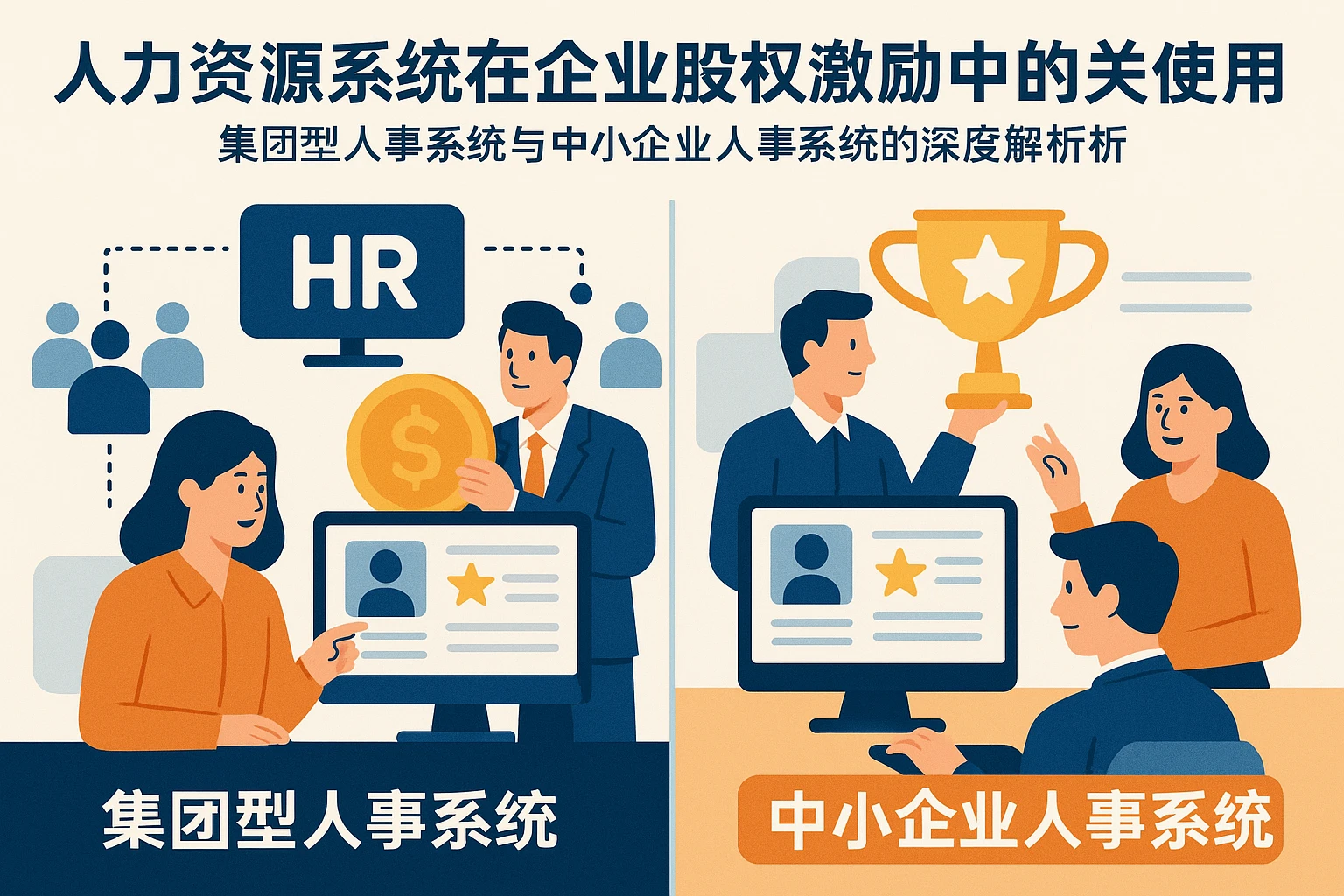 人力资源系统在企业股权激励中的关键作用——集团型人事系统与中小企业人事系统的深度解析