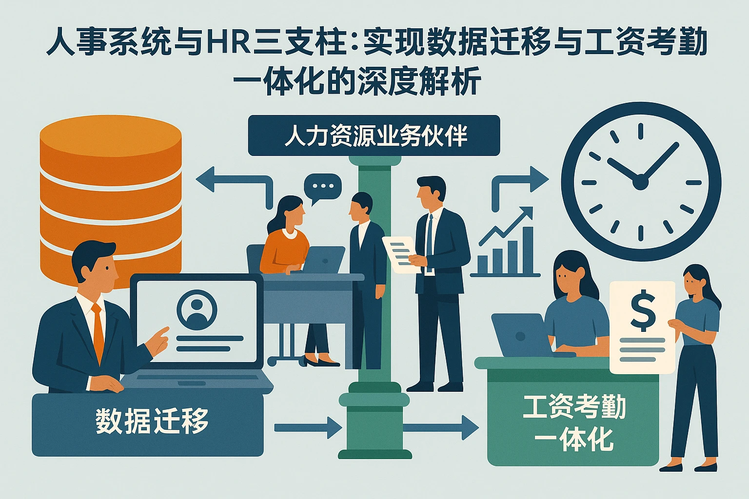 人事系统与HR三支柱：实现数据迁移与工资考勤一体化的深度解析