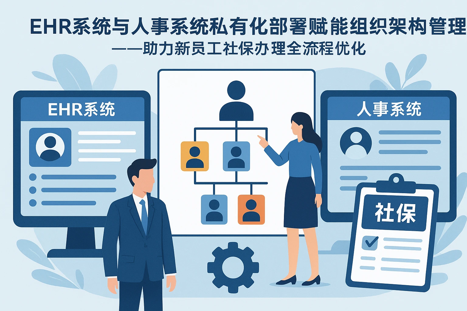 EHR系统与人事系统私有化部署赋能组织架构管理——助力新员工社保办理全流程优化
