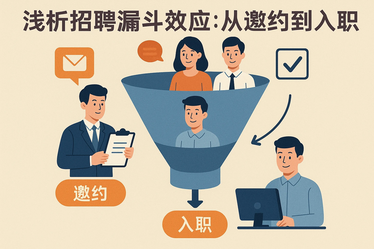 浅析招聘漏斗效应：从邀约到入职的逻辑