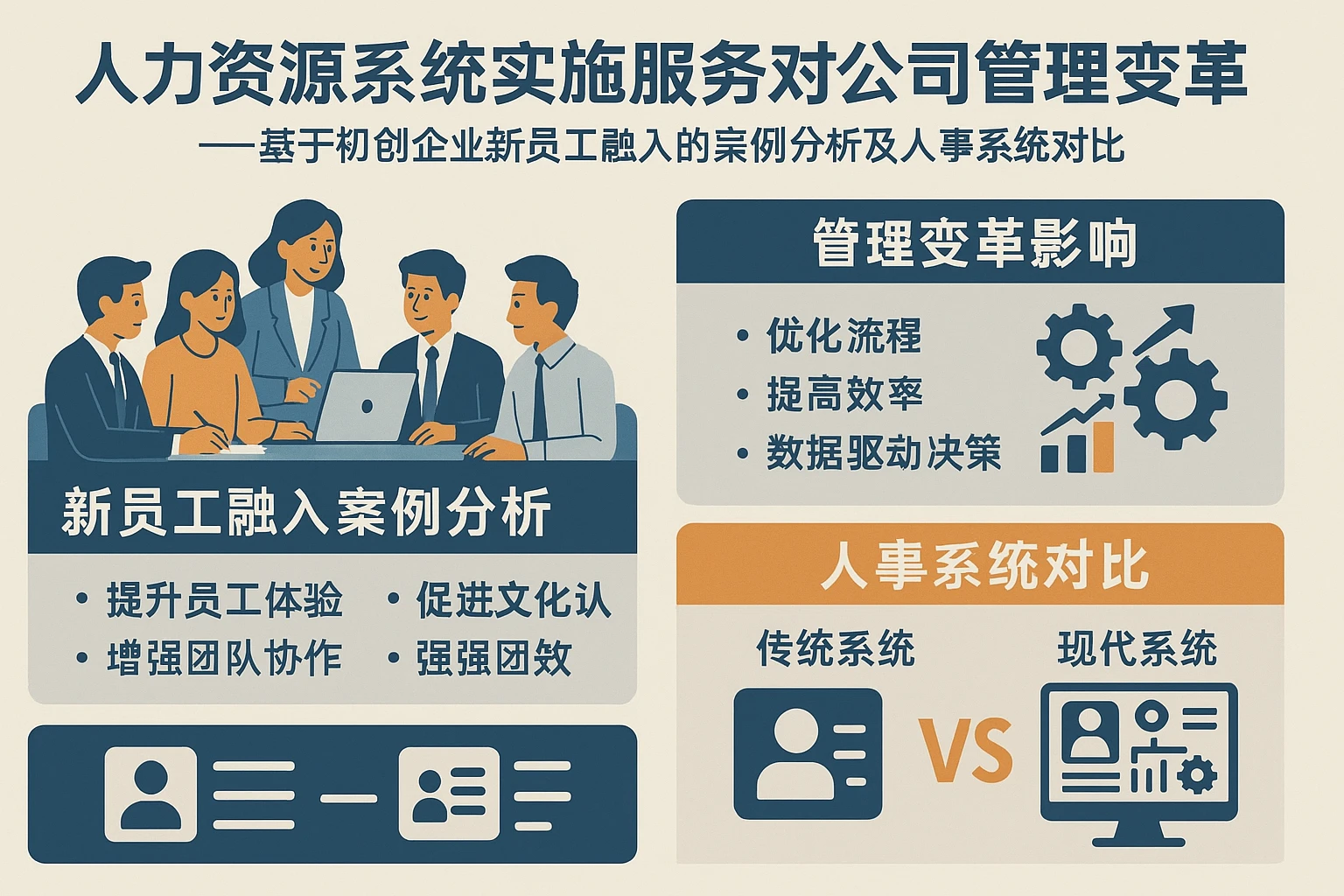 人力资源系统实施服务对公司管理变革的深远影响 —— 基于初创企业新员工融入的案例分析及人事系统对比