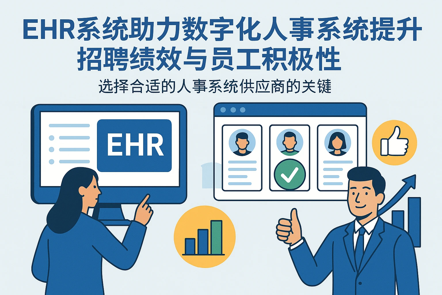 EHR系统助力数字化人事系统提升招聘绩效与员工积极性：选择合适的人事系统供应商的关键