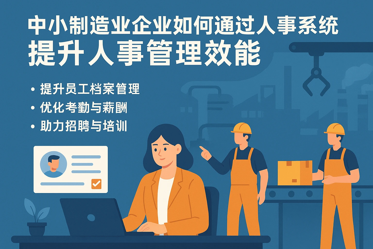 中小制造业企业如何通过人事系统提升人事管理效能