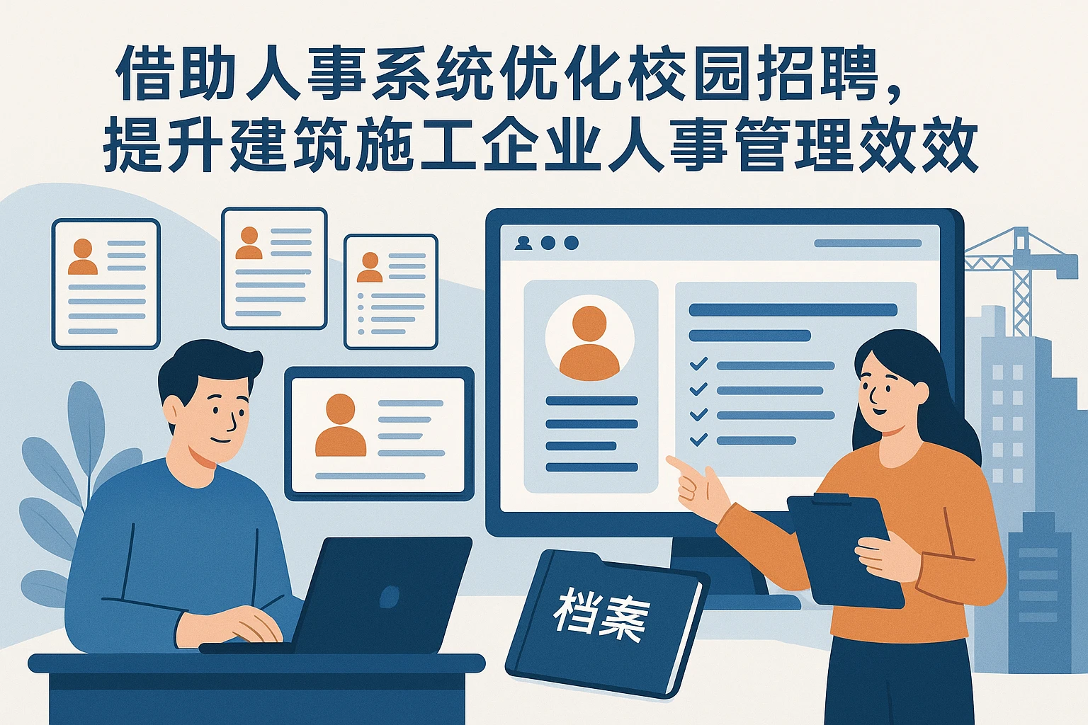 借助人事系统优化校园招聘，提升建筑施工企业人事档案管理效能