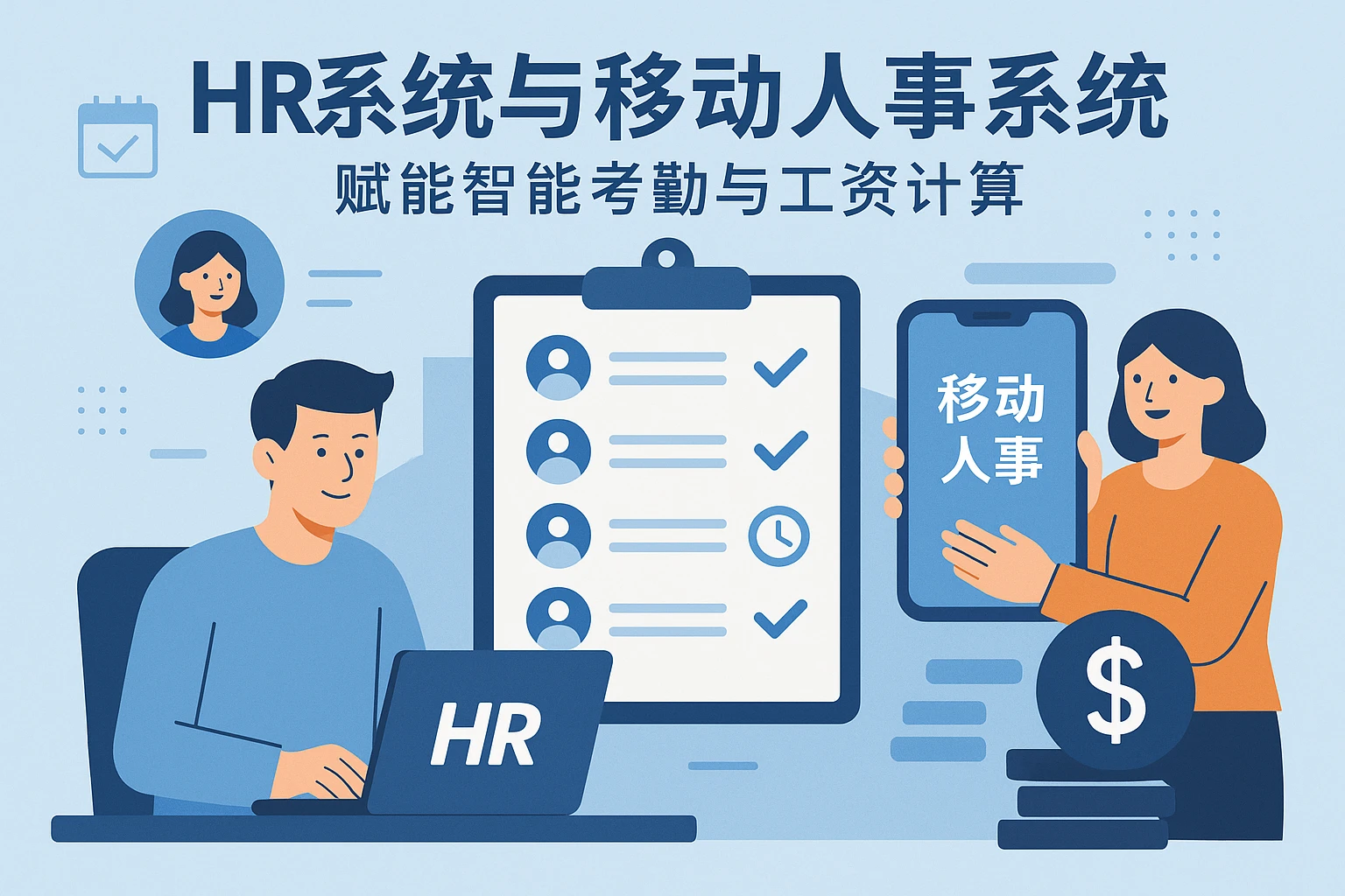 HR系统与移动人事系统赋能智能考勤与工资计算