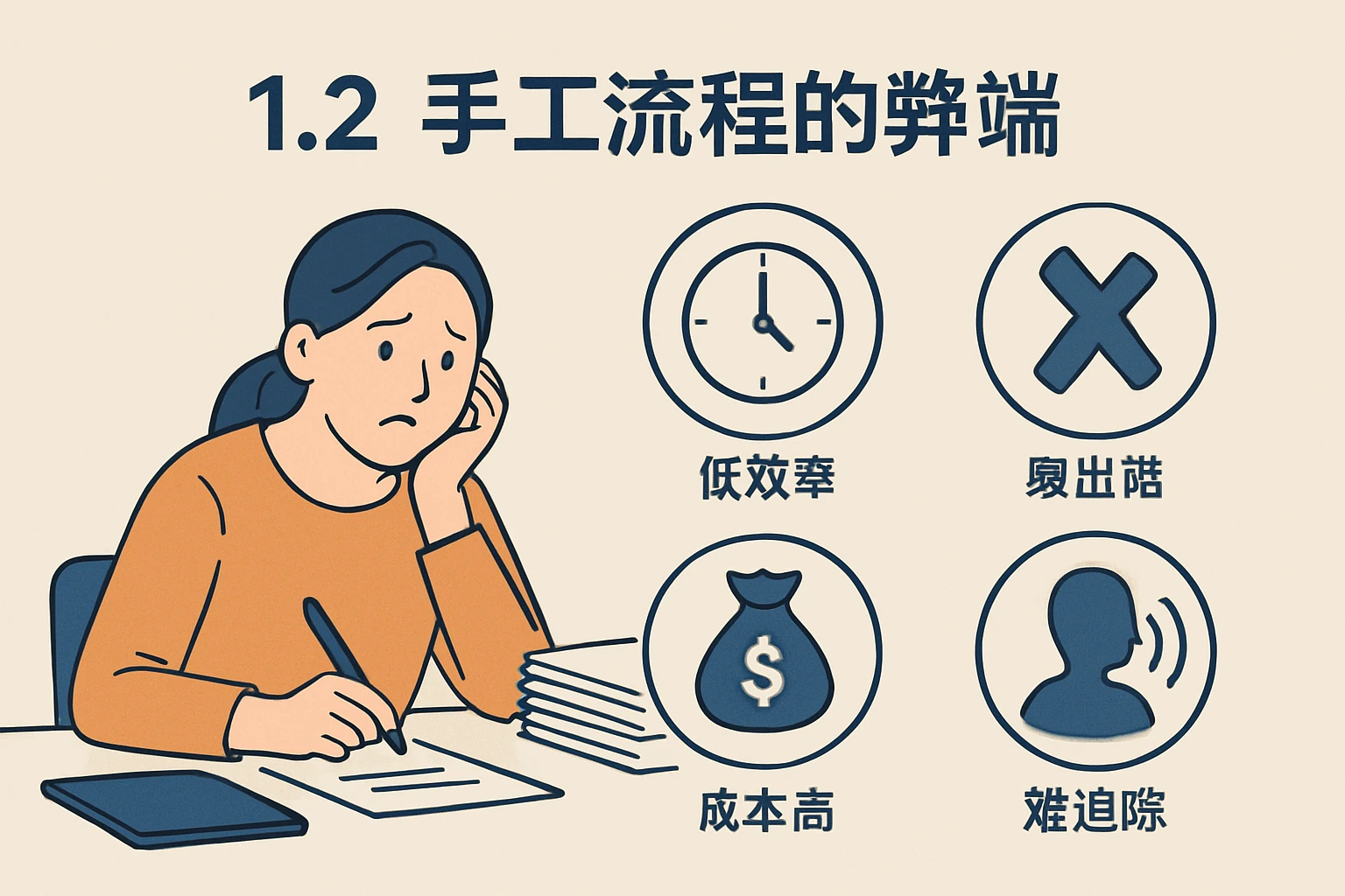1.2 手工流程的弊端