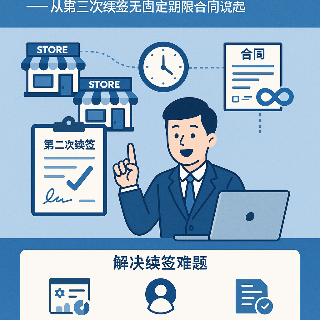 人力资源系统如何助力连锁门店解决劳动合同续签痛点？——从第三次续签无固定期限合同说起