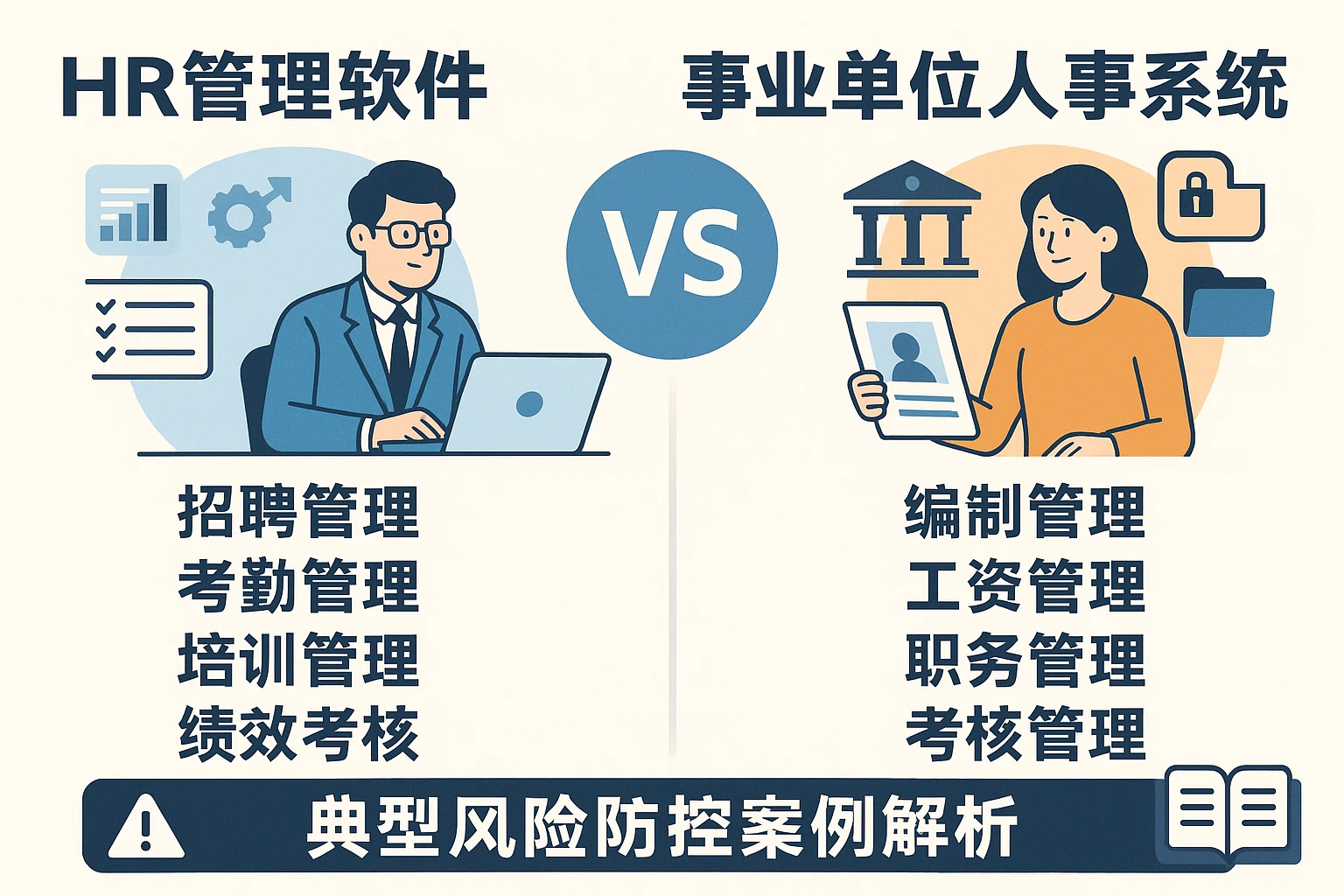 HR管理软件与事业单位人事系统：功能比较与典型风险防控案例解析