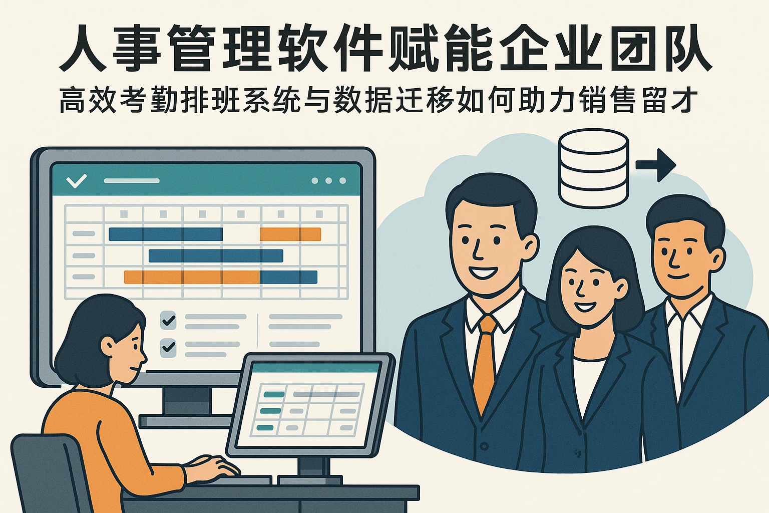 人事管理软件赋能企业团队：高效考勤排班系统与数据迁移如何助力销售留才