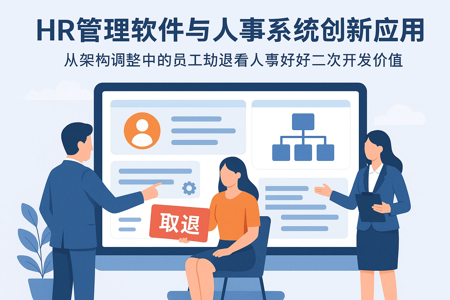HR管理软件与人事系统创新应用：从架构调整中的员工劝退看人事系统哪家好与二次开发价值