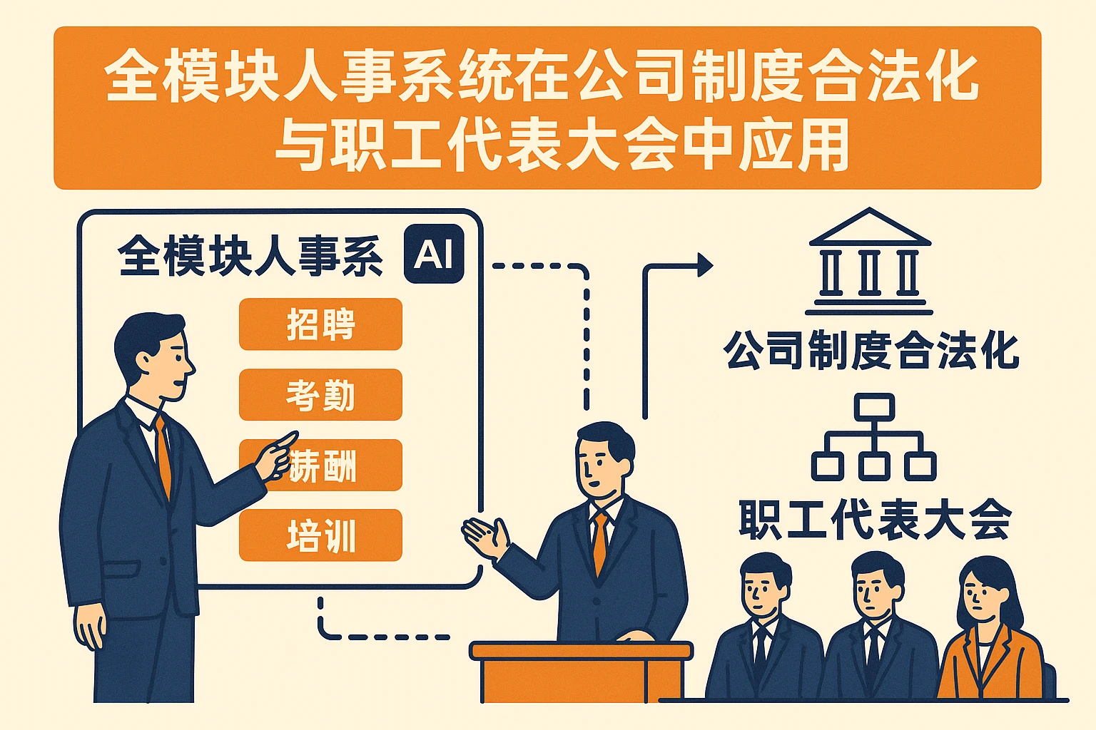 全模块人事系统在公司制度合法化与职工代表大会程序中的应用
