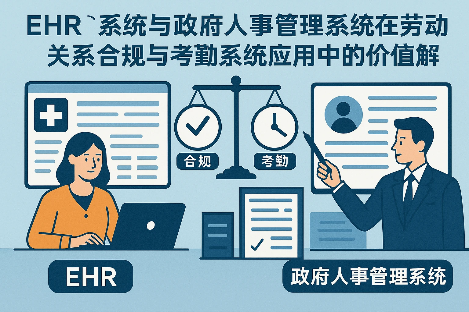 EHR系统与政府人事管理系统在劳动关系合规与考勤系统应用中的价值解析