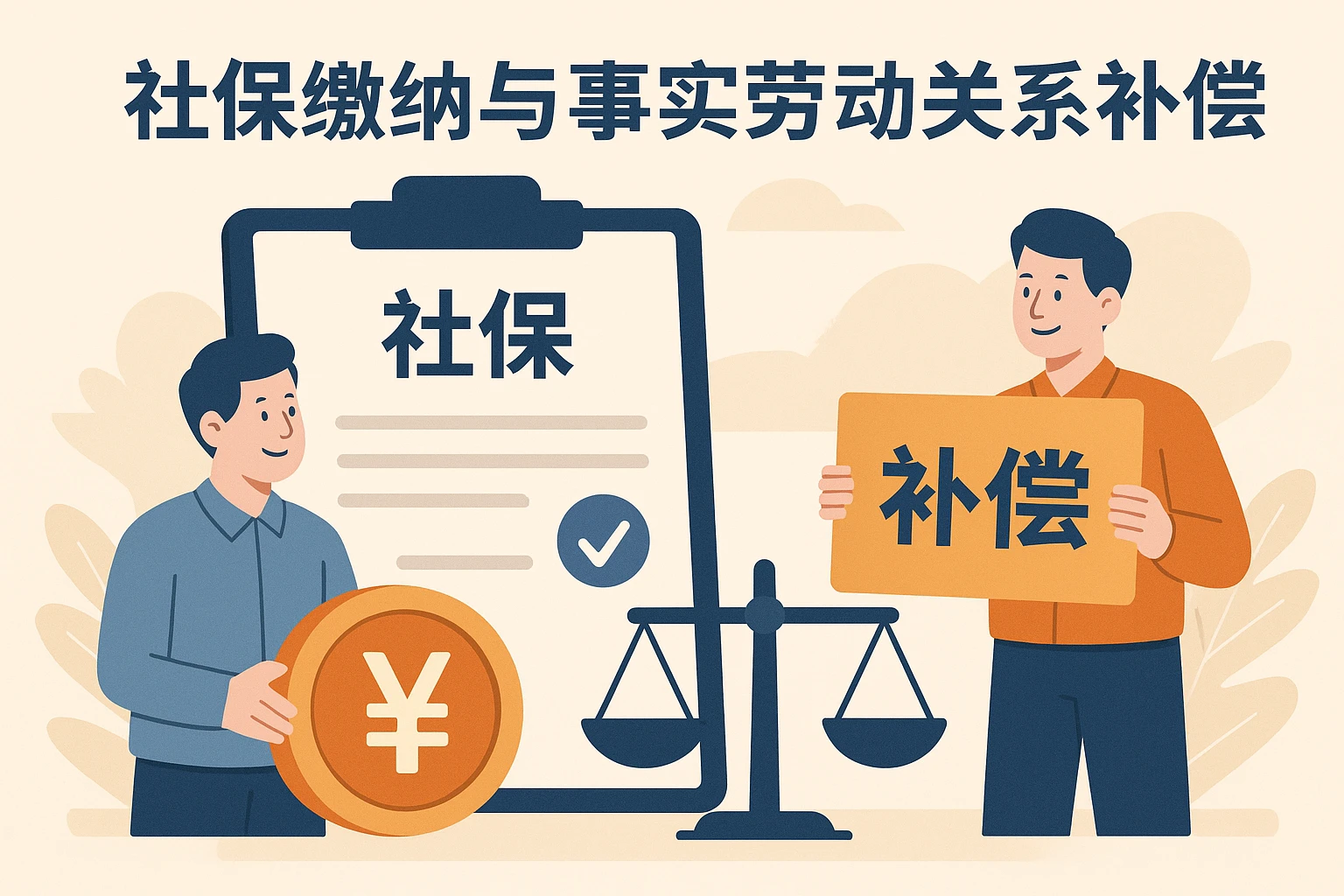 社保缴纳与事实劳动关系补偿