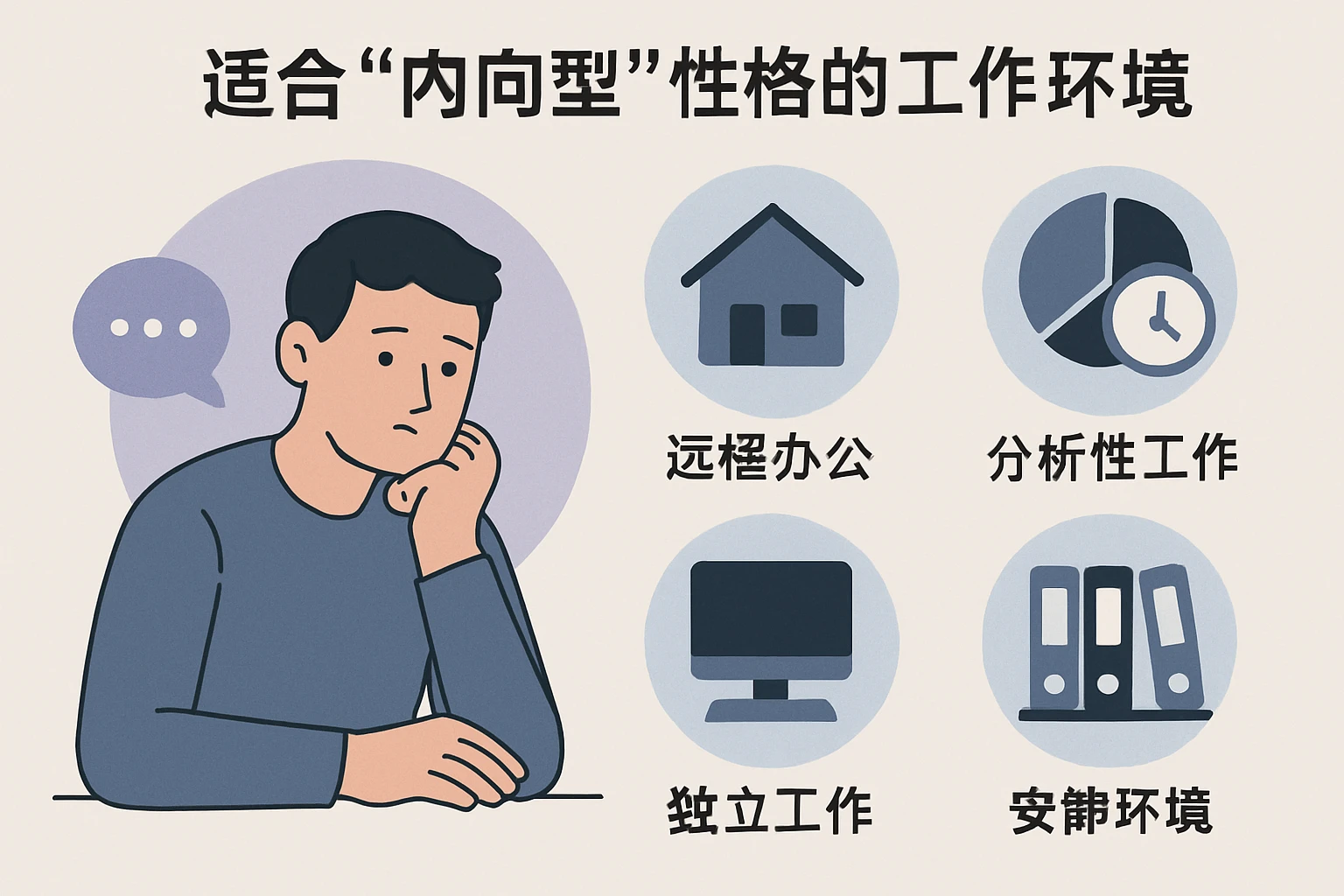 适合“内向型”性格的工作环境分析