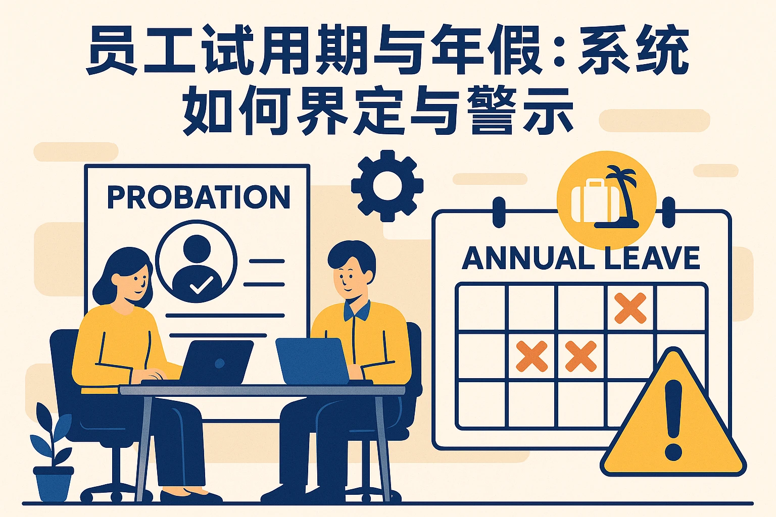 员工试用期与年假：系统如何界定与警示