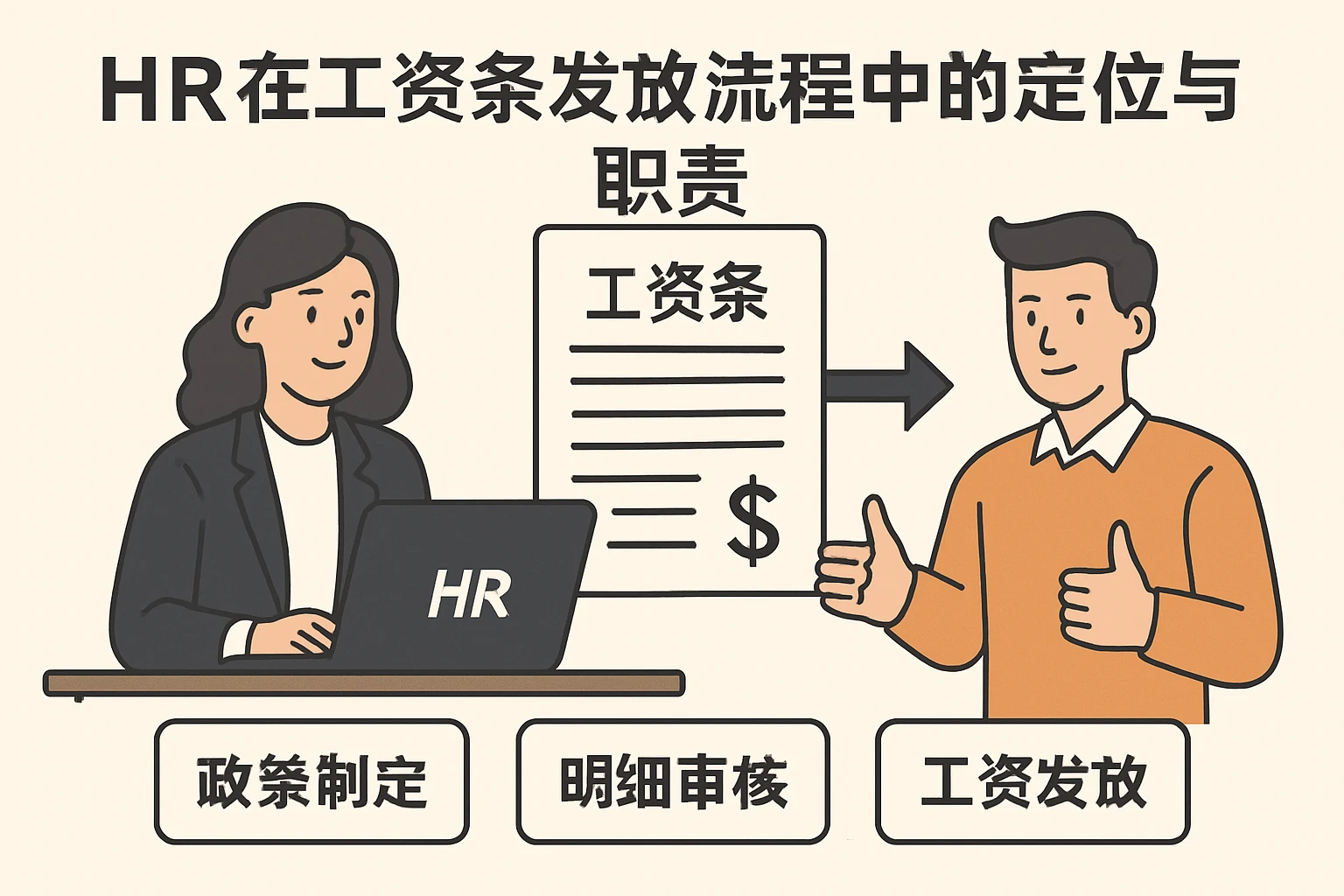 HR在工资条发放流程中的定位与职责