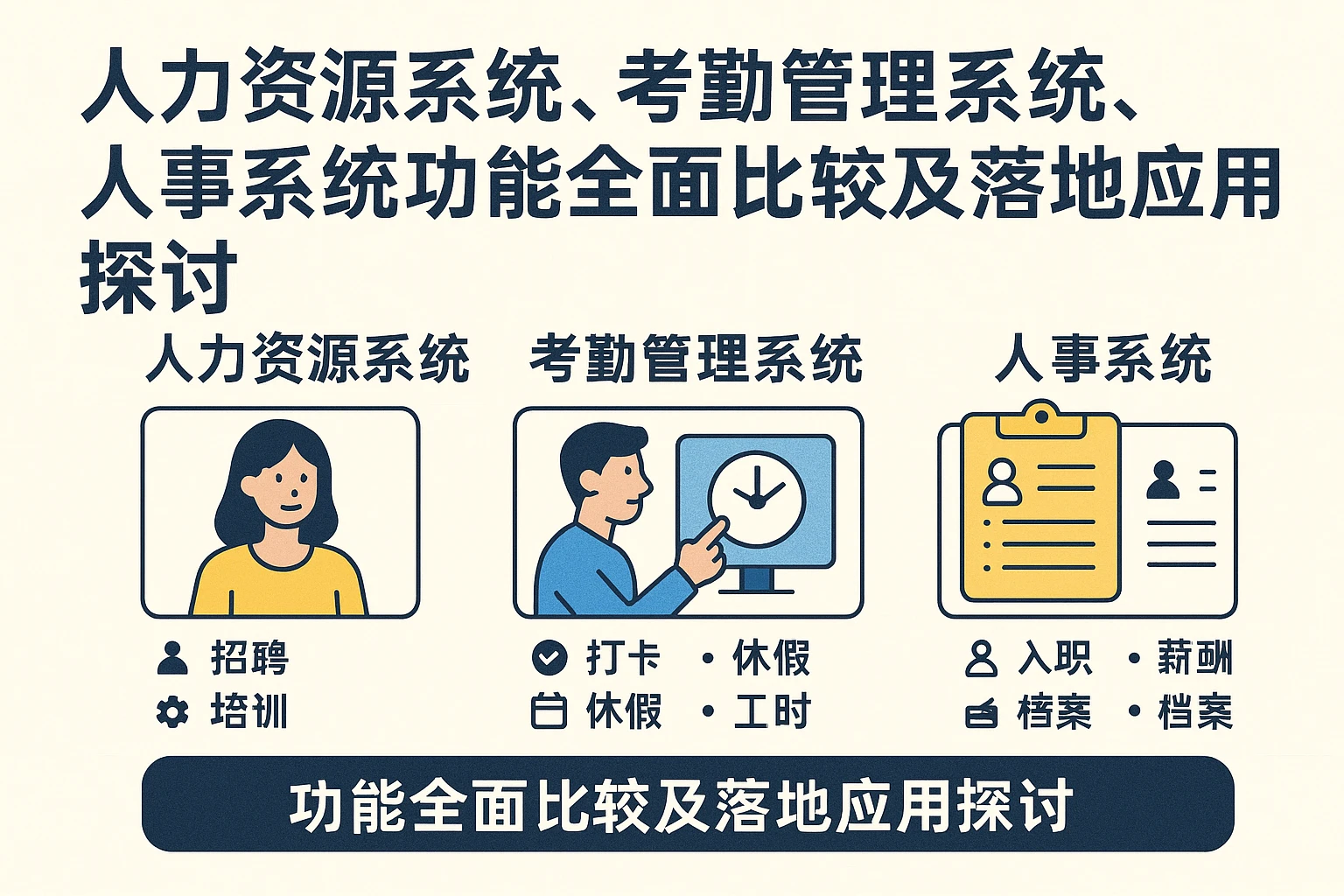 人力资源系统、考勤管理系统、人事系统功能全面比较及落地应用探讨