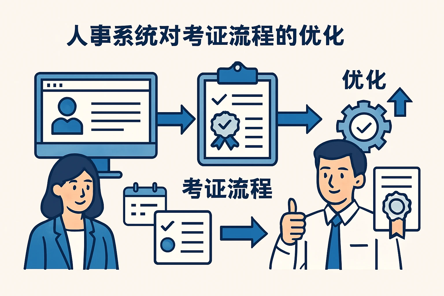 人事系统对考证流程的优化