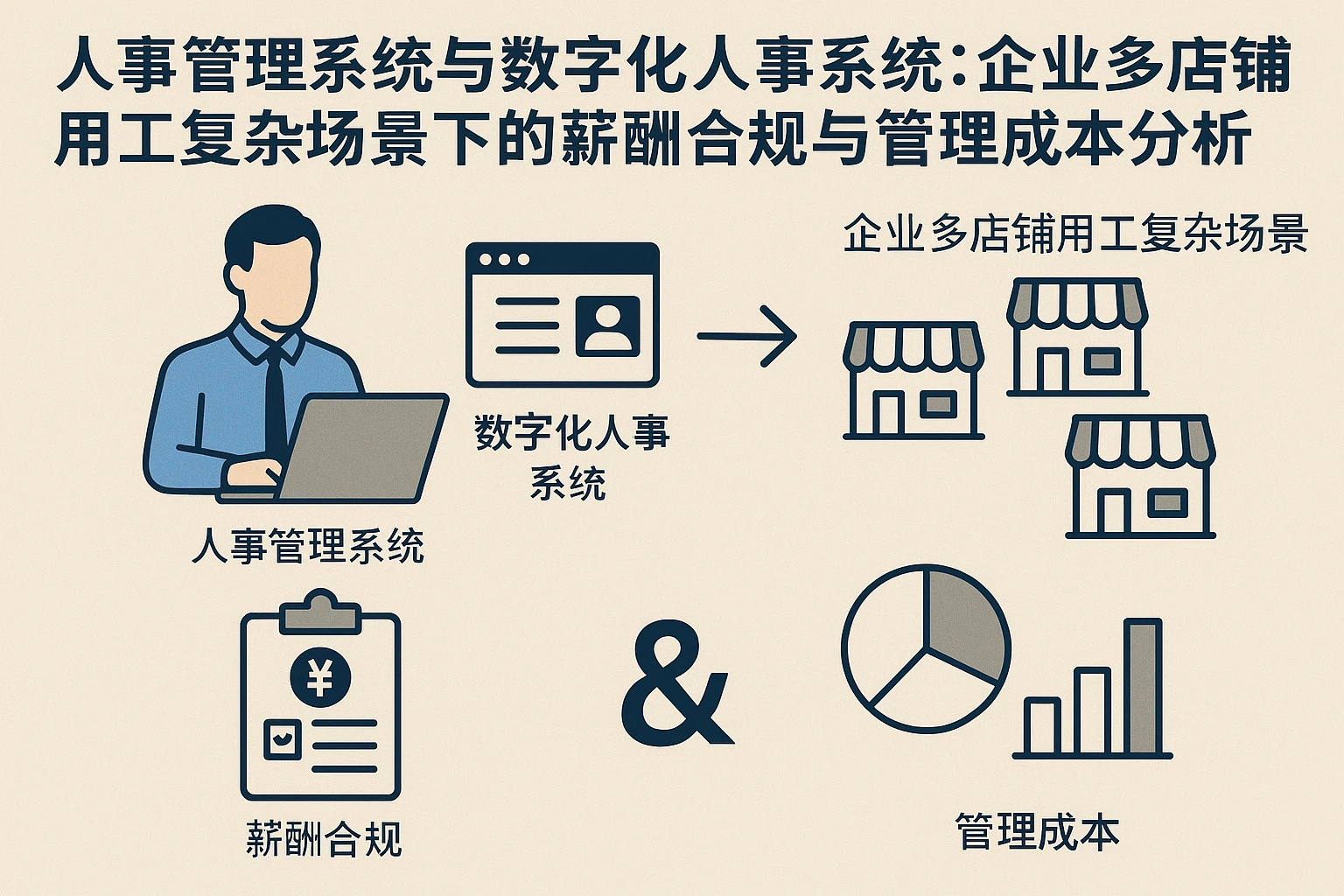 人事管理系统与数字化人事系统：企业多店铺用工复杂场景下的薪酬合规与管理成本分析