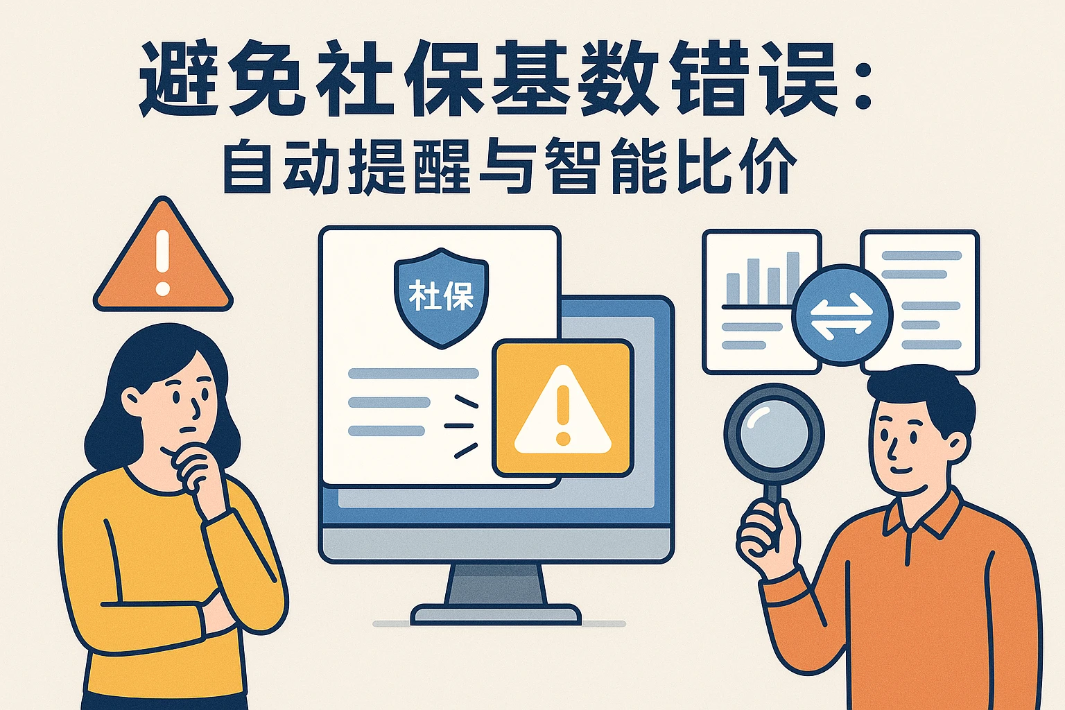 避免社保基数错误：自动提醒与智能比价